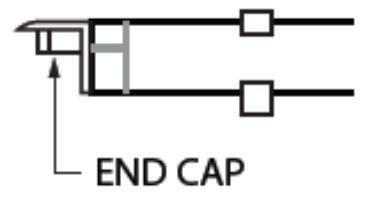 GM Lighting LED-CHL-XD-MD-EC - (1) solid end cap and (1) solid end cap with hole for LED-CHL-XD-MD - Ready Wholesale Electric Supply and Lighting