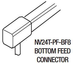 GM Lighting NV24T-PF-BF8 Tape to Power Flexible Bottom Feed - 8 ft. Length - Ready Wholesale Electric Supply and Lighting