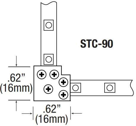 GM Lighting STC-90 Sure-Tite 90 Degree Tape to Tape Connector - Ready Wholesale Electric Supply and Lighting