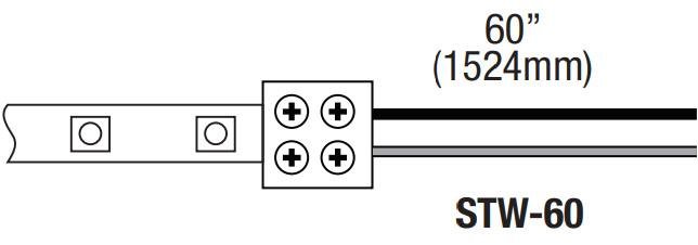 GM Lighting STW-60 Sure-Tite 60" Adjustable Tape to Power Connector - Ready Wholesale Electric Supply and Lighting