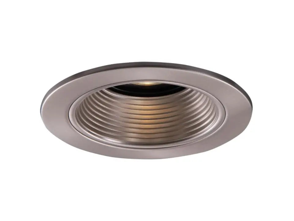 HALO 1453SN 4" Trim Metal Baffle Satin Nickel Trim with Satin Nickel Baffle, MR16 - Ready Wholesale Electric Supply and Lighting