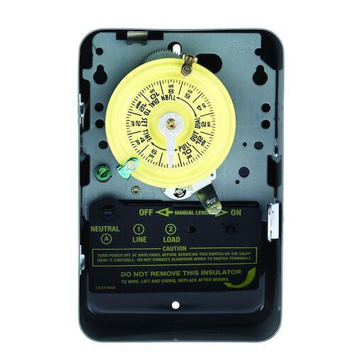 Intermatic T101 | 24-Hour Mechanical Time Switch, 120 VAC, 60Hz, SPST, Indoor Metal Enclosure, 1 Hour Interval - Ready Wholesale Electric Supply and Lighting