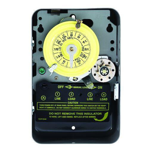 Intermatic T174 | 24-Hour Mechanical Time Switch with Skip-a-Day, 208-277 VAC, 60Hz, DPST, Indoor Metal Enclosure, 1 Hour Interval - Ready Wholesale Electric Supply and Lighting