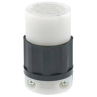 Leviton 2413 - 20 Amp, 125/250 Volt, NEMA L14-20R, 3P, 4W, Locking Connector, Industrial Grade, Grounding - BLACK-WHITE - Ready Wholesale Electric Supply and Lighting