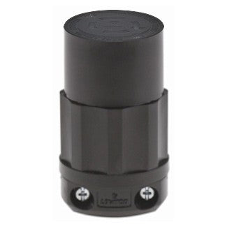 Leviton 2423 - 20 Amp, 250 Volt 3-Phase, NEMA L15-20R, 3P, 4W, Locking Connector, Industrial Grade, Grounding, All Black - BLACK - Ready Wholesale Electric Supply and Lighting