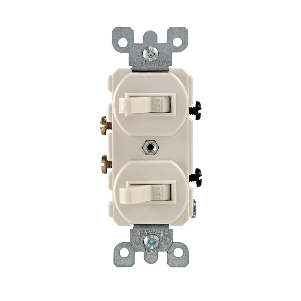 Leviton 5224-2 - Duplex Style Single-Pole / Single-Pole Combination Switch - Ready Wholesale Electric Supply and Lighting