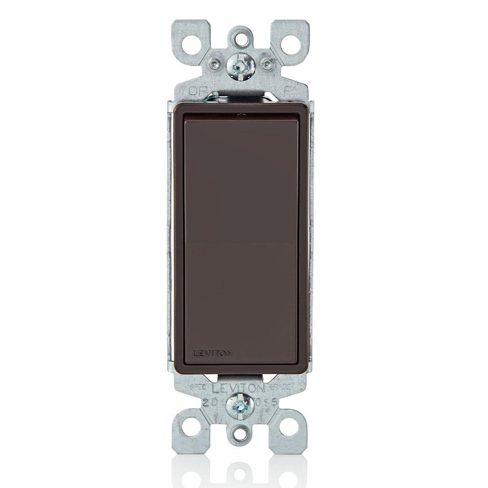 Leviton 5604 - 15 Amp, 120/277 Volt, Decora Rocker 4-Way AC Quiet Switch, Residential Grade, Grounding, Quickwire Push-In & Side Wired - Ready Wholesale Electric Supply and Lighting