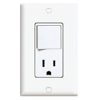 Leviton 5645-W - Decora 3-Way / 5-15R Combination Switch - Ready Wholesale Electric Supply and Lighting