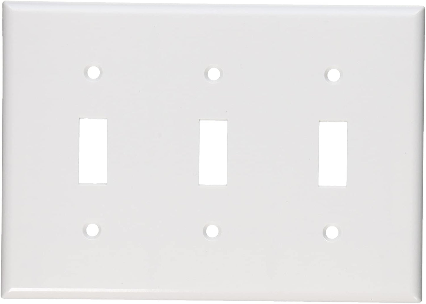 Leviton 88011 - 3-Gang Toggle Device Switch Wallplate, Standard Size, Thermoset, Device Mount - White - Ready Wholesale Electric Supply and Lighting