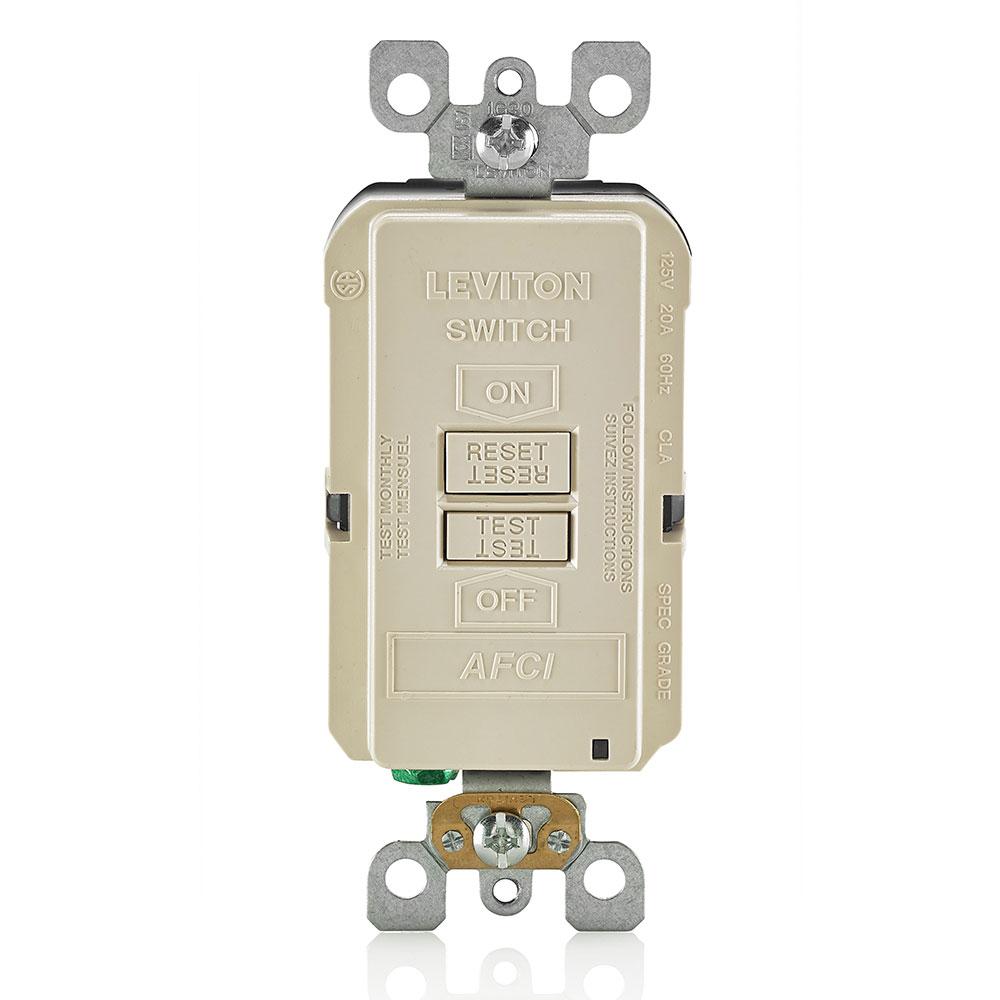 Leviton AFRBF - SmartlockPro, AFCI, Blank Face Receptacle Outlet, Commercial Specification Grade, 20 Amp, 125 Volt - Ready Wholesale Electric Supply and Lighting