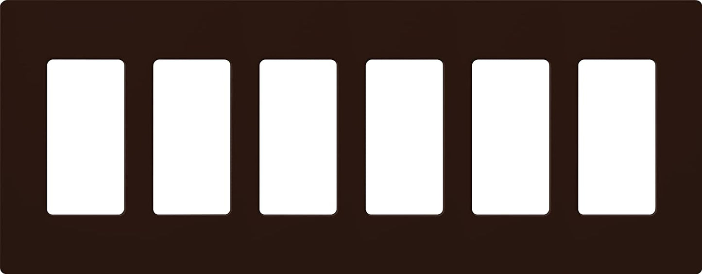 Lutron CW-6 Claro Designer Gloss 6-Gang Wall Plate - Ready Wholesale Electric Supply and Lighting