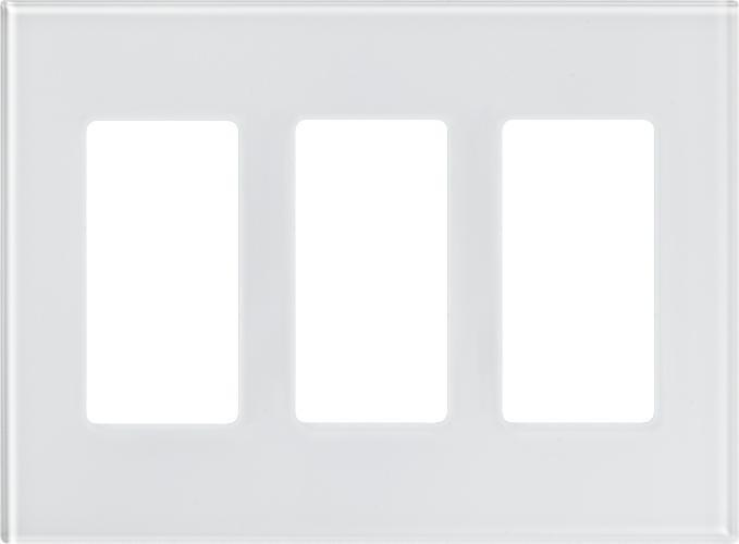 Lutron LFGR-3 Designer Glass Faceplate, Architectural Style (3-Gang) - Ready Wholesale Electric Supply and Lighting