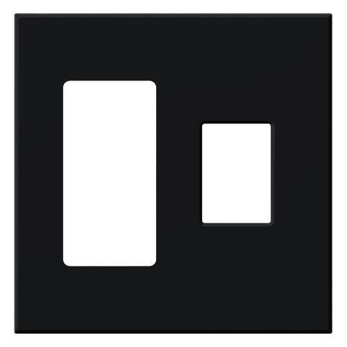 Lutron VWP-2RC Vareo 2-Gang Wallplate For 1 Receptacle / Jack and 1 Dimmer / Switch - Ready Wholesale Electric Supply and Lighting