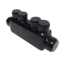 Morris 97028 Black Insulated In-Line Splice 4 Set Screws Wire Range 750 - 250 - Ready Wholesale Electric Supply and Lighting