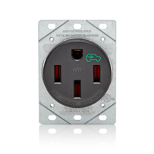 Leviton 1450W 50 Amp EV Charging Receptacle/Outlet, Heavy Duty, Weather-Resistant - Ready Wholesale Electric Supply and Lighting