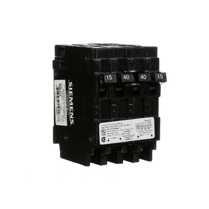 Siemens Q21540CT2 - 15/40 Amp Double-Pole Type QT Quad Circuit Breaker - Ready Wholesale Electric Supply and Lighting