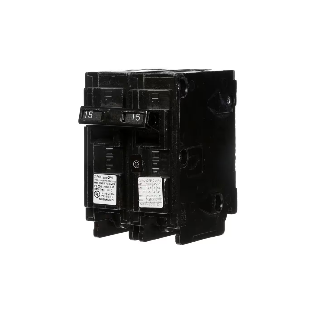 Siemens Q215 15-Amp Double Pole Type QP Circuit Breaker - Ready Wholesale Electric Supply and Lighting