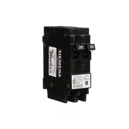 Siemens Q2020 - 20 Amp Tandem Single Pole Type QT Circuit Breaker - Ready Wholesale Electric Supply and Lighting