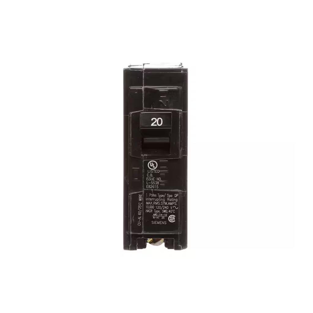 Siemens Q120 20-Amp Single Pole Type QP Circuit Breaker – Ready ...