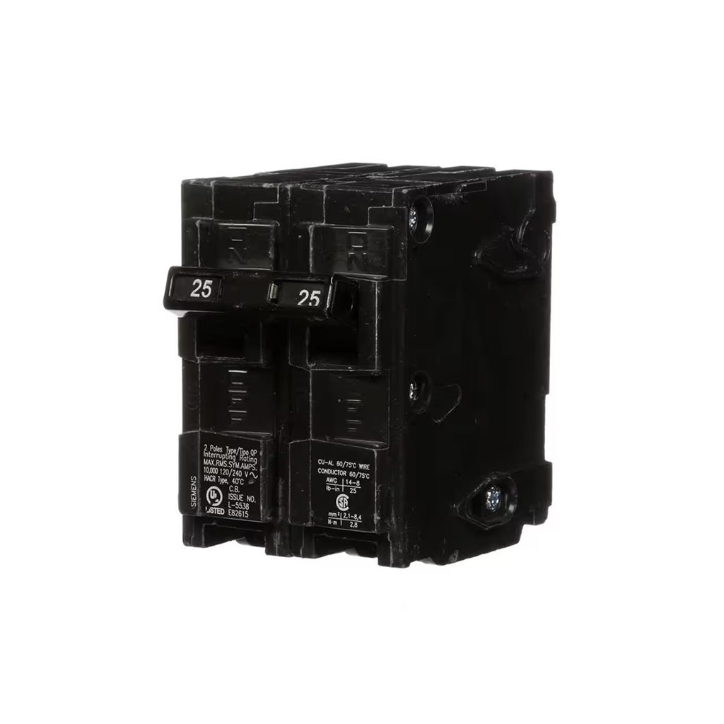 Siemens Q225 25-Amp Double Pole Type QP Circuit Breaker - Ready Wholesale Electric Supply and Lighting