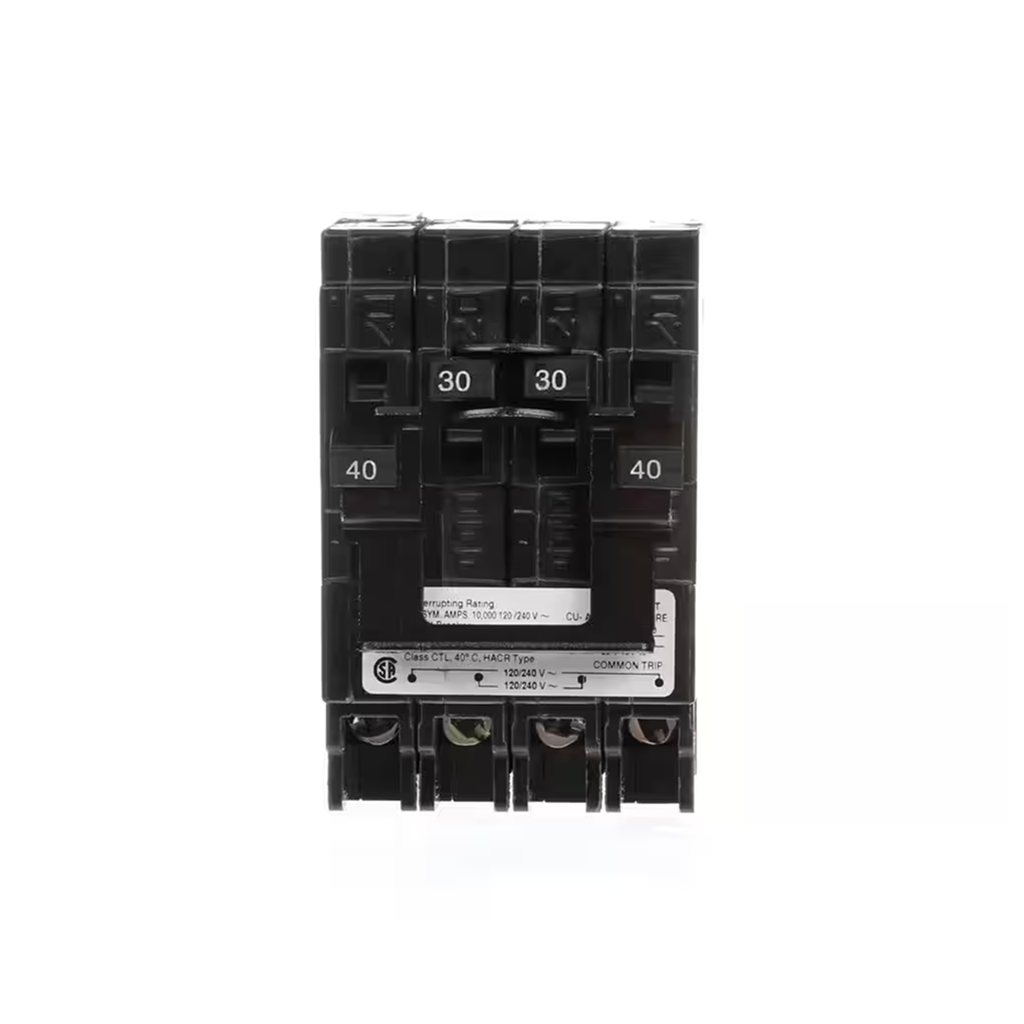Siemens Q24030CT2 - 40/30 Amp Double-Pole Type QT Quad Circuit Breaker - Ready Wholesale Electric Supply and Lighting