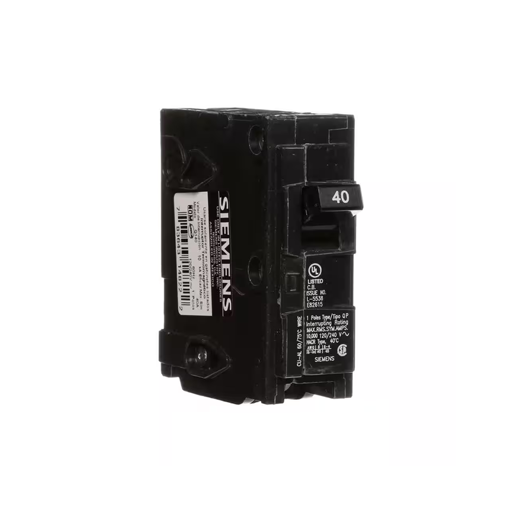Siemens Q140 40-Amp Single Pole Type QP Circuit Breaker - Ready Wholesale Electric Supply and Lighting