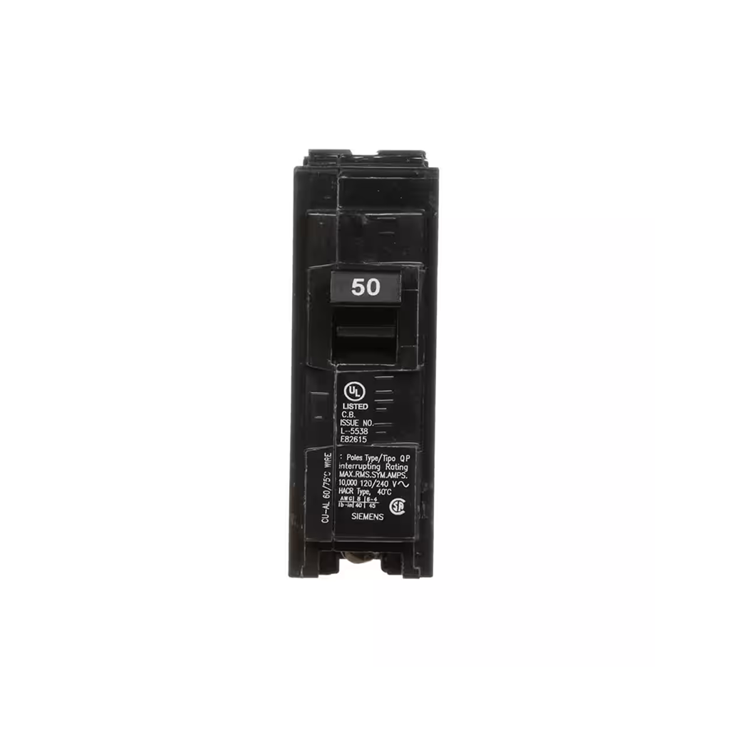 Siemens Q150 50-Amp Single Pole Type QP Circuit Breaker - Ready Wholesale Electric Supply and Lighting