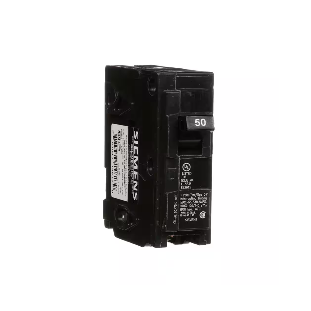 Siemens Q150 50-Amp Single Pole Type QP Circuit Breaker - Ready Wholesale Electric Supply and Lighting