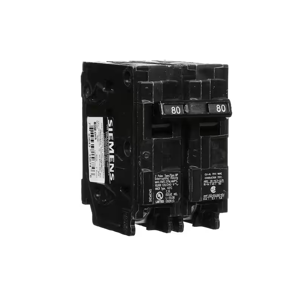 Siemens Q280 80-Amp Double Pole Type QP Circuit Breaker - Ready Wholesale Electric Supply and Lighting