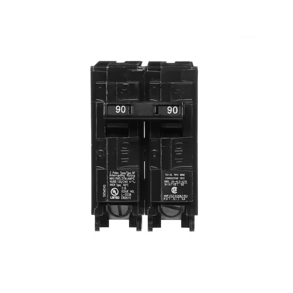 Siemens Q290 90-Amp Double Pole Type QP Circuit Breaker - Ready Wholesale Electric Supply and Lighting