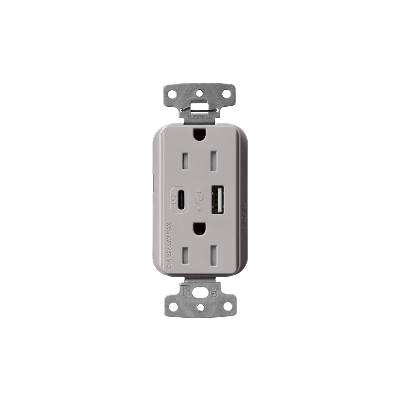 Claro 15 Amp USB Type A + C Outlet - Ready Wholesale Electric Supply and Lighting