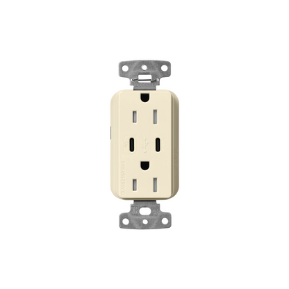 Claro 15 Amp USB Type C + C Outlet - Ready Wholesale Electric Supply and Lighting