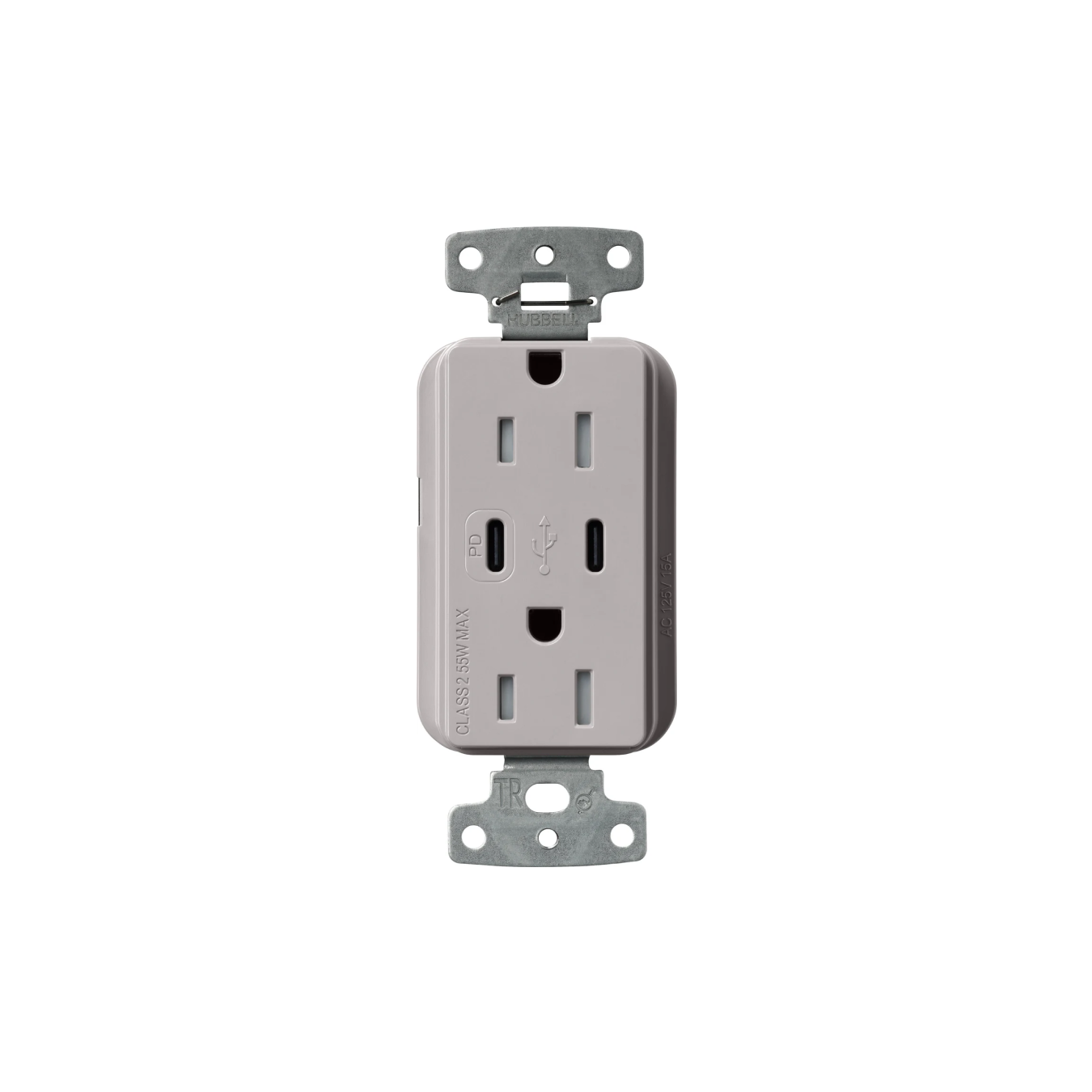 Claro 15 Amp USB Type C + C Outlet - Ready Wholesale Electric Supply and Lighting