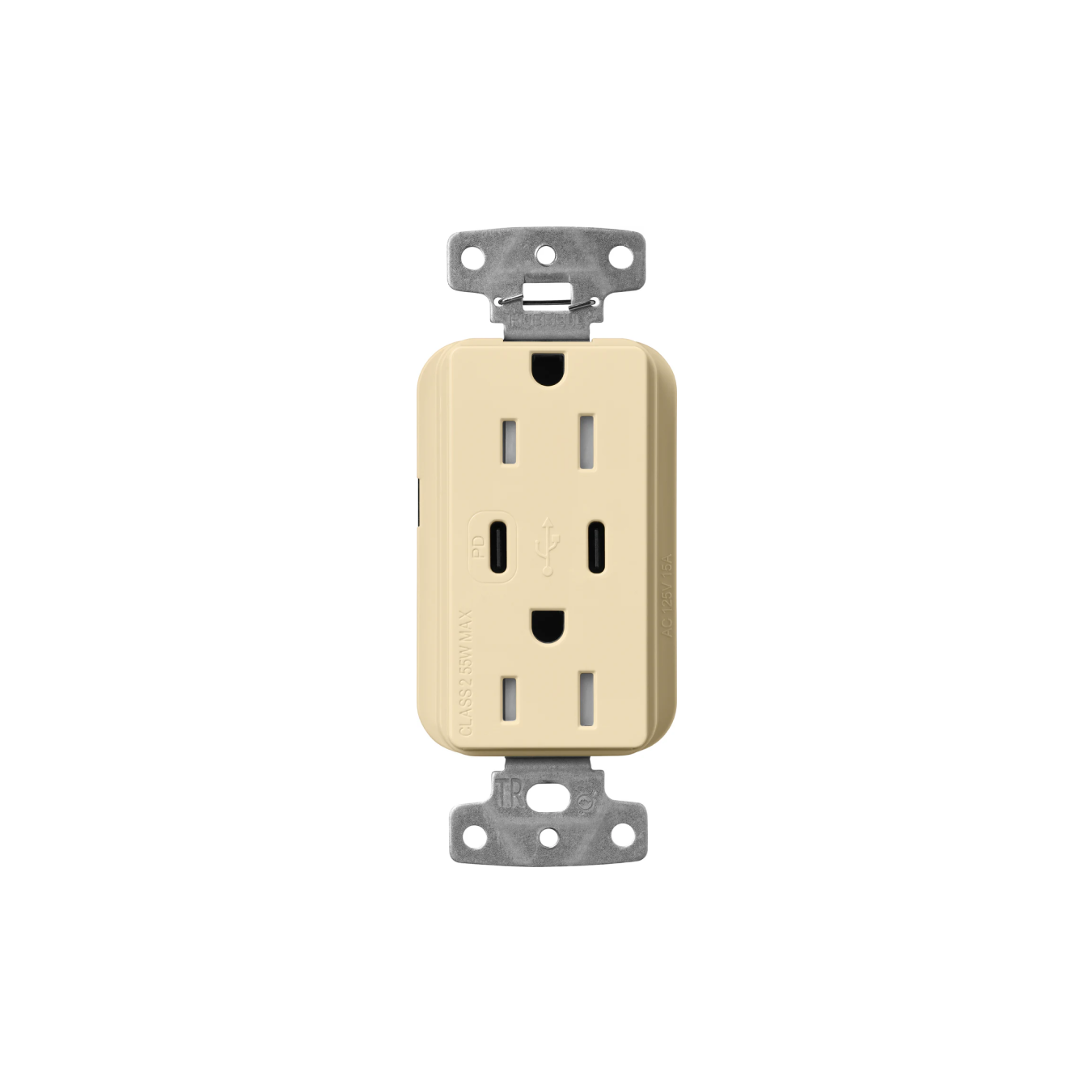 Claro 15 Amp USB Type C + C Outlet - Ready Wholesale Electric Supply and Lighting