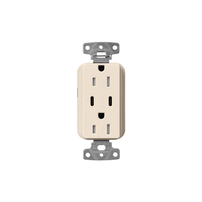 Claro 15 Amp USB Type C + C Outlet - Ready Wholesale Electric Supply and Lighting