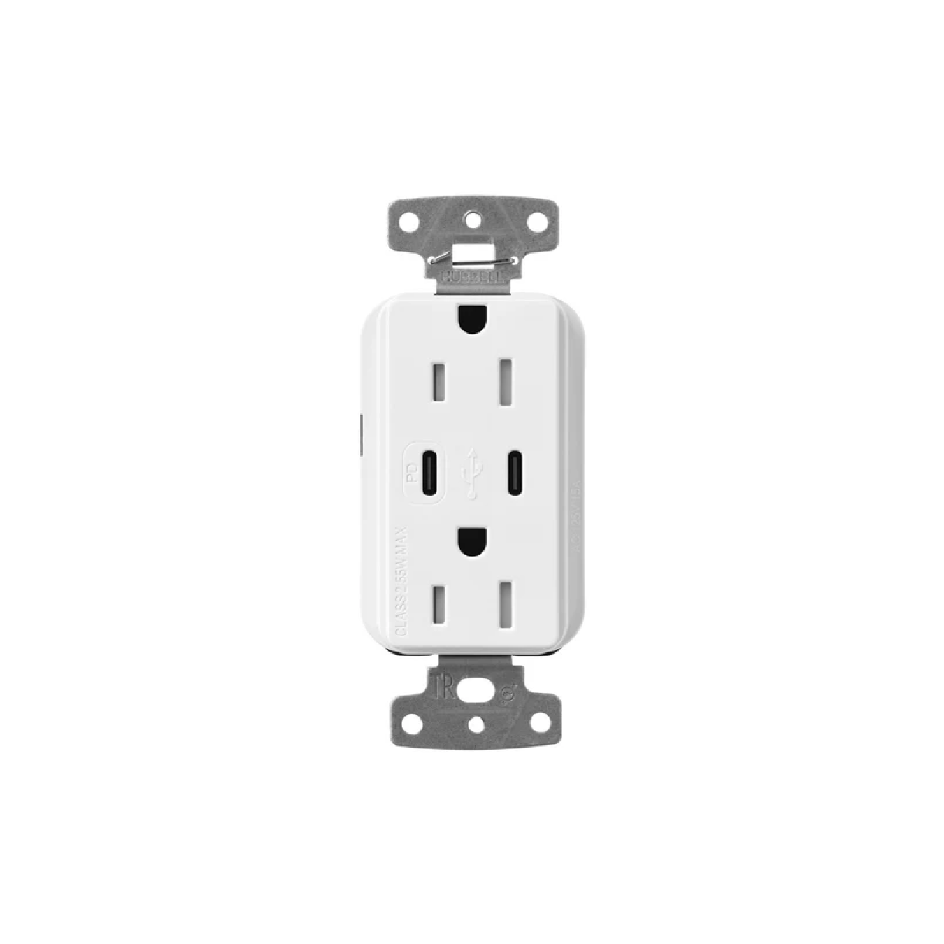 Claro 15 Amp USB Type C + C Outlet (Satin) - Ready Wholesale Electric Supply and Lighting
