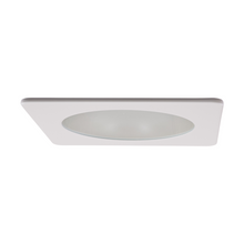 ELCO EL2412W 4" Square Shower Trim with Frosted Lens - All White - Ready Wholesale Electric Supply and Lighting