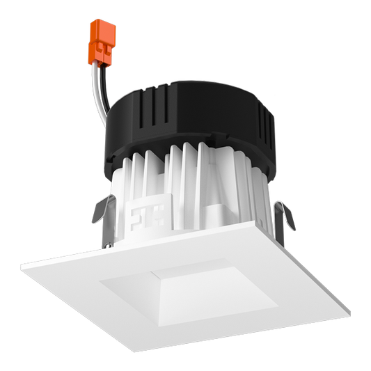 ELCO EL487CT5BB 4" 0-10V Square LED Reflector Inserts with 5-CCT and 3-Lumen Switch - Black - Ready Wholesale Electric Supply and Lighting