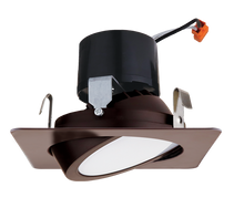 Copy of ELCO EL446CT5W 4" LED Square Adjustable Gimbal Insert - All White - Ready Wholesale Electric Supply and Lighting