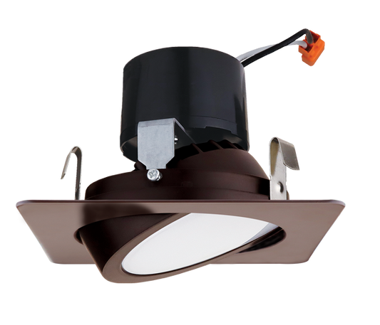 Copy of ELCO EL446CT5W 4" LED Square Adjustable Gimbal Insert - All White - Ready Wholesale Electric Supply and Lighting
