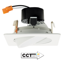 Copy of ELCO EL446CT5B 4" LED Square Adjustable Gimbal Insert - All Black - Ready Wholesale Electric Supply and Lighting