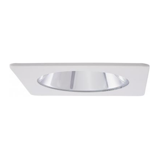ELCO EL2421C 4" Square Specular Reflector Trim - Chrome with White Trim - Ready Wholesale Electric Supply and Lighting