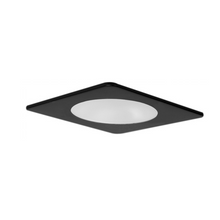 ELCO EL2412B 4" Square Shower Trim with Frosted Lens - All Black - Ready Wholesale Electric Supply and Lighting