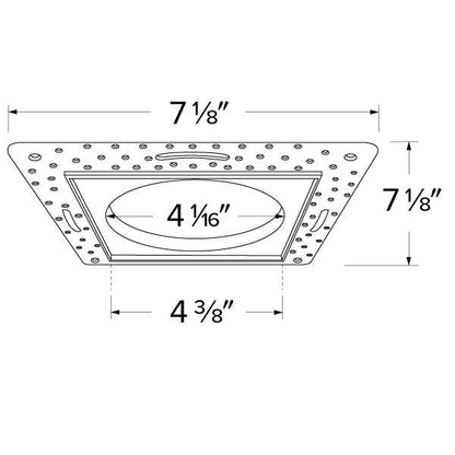 ELCO EL4FMS 4" Square Flush Mount Trim Adaptor - Ready Wholesale Electric Supply and Lighting