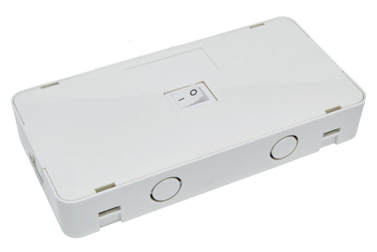 Elco EUDJBX Junction Box for hard wire connection with On/Off switch for LED Undercabinet Light Accessories - Ready Wholesale Electric Supply and Lighting