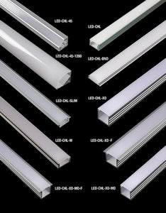 GM Lighting LED-CHL-XD-MD-B 4 ft. Aluminum Linear LED Tape Mounting Mini Deep Channel - Black - Ready Wholesale Electric Supply and Lighting