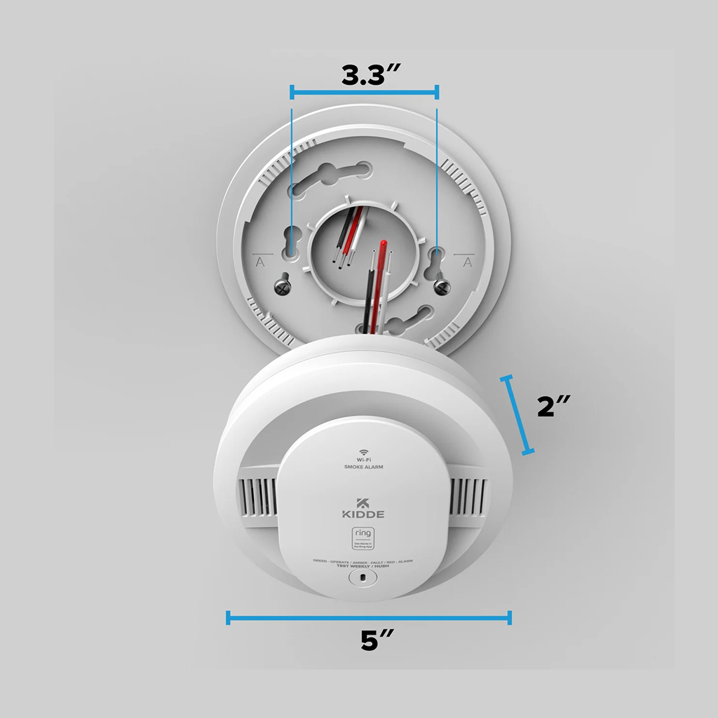 Kidde RGCUAR-RW - Ring Smart Smoke + CO Alarm, Hardwired with 2 AA Backup Battery - Ready Wholesale Electric Supply and Lighting