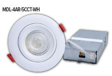 GM Lighting MDL-4AR-5CCT-BK MicroTask 4 ® 5CCT 120V Mini IC Rated Round Adjustable Regressed LED Downlight - Black - Ready Wholesale Electric Supply and Lighting