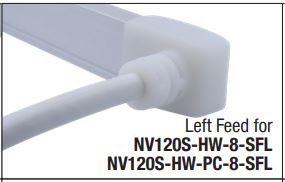 GM Lighting NV120S-HW-8-SFL Side Flex, Hard Wire, 8ft, Left Feed - Ready Wholesale Electric Supply and Lighting