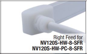GM Lighting NV120S-PC-8-SFR Side Flex, Power Cord, 8ft, Right Feed - Ready Wholesale Electric Supply and Lighting